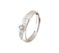 Rullo Regolatore Anelli Angelo corrispondente promessa anelli per Coppie miglior amore carino gioielli regalo per donne uomini piccola dimensione regolabile Anello Cose Anelli, A, Metallo, Nessuna