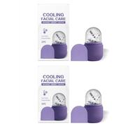 Rullo rinfrescante per massaggio facciale alla lavanda, adatto per pelli sensibili, massaggiatore a rullo rinfrescante, lenisce arrossamenti e gonfiori, può essere riempito con acqua, set di 1