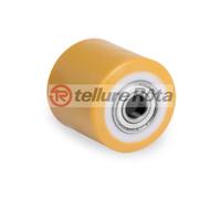Rullo ruota TELLURE ROTA poliuretano e nylon cuscinetto a sfera per transpallet (80x100mm)