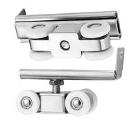 Rullo scorrevole per porta scorrevole - Rullo per mobili per porta dello schermo | Disco porta scorrevole | 2 binari - Kit hardware | Accessori silenziosi resistenti all'usura per guardaroba