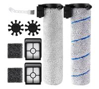 Rullo spazzola e filtro parti di ricambio per Rowenta X-Clean 4 / X-Clean 2 | ZR335A01 Pulitore a secco e umido 2 spazzole a rullo 2 filtri 2 spazzole laterali 2 schiuma anti-crash 1 spazzola di pulizia