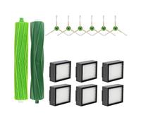 Rullo spazzola filtro Hepa compatibile con iRobot Roomba serie I7 E5 E6 I3 Accessori for aspirapolvere robot Filtro Spazzola laterale Panni for mocio(Black)