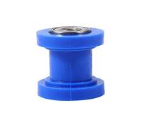 Rullo tendicatena per moto, 8 mm Puleggia tendicatena universale Guida per tendicatena per moto Pit Dirt Mini Bike Atv(Blue)