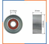 Rullo tendicinghia accessorio per HYUNDAI | 2528125000, E20314BTA