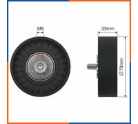 Rullo tendicinghia accessorio per VW | 074145278C, 641030, 540402