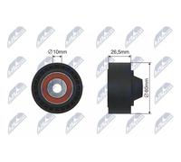 NTY Rullo tendicinghia RNK-CT-043 - Cinghia trapezoidale per CITROËN, PEUGEOT, FIAT