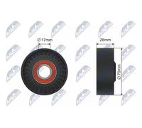 Rullo tendicinghia trapezoidale RNK-IS-000 NTY per RENAULT OPEL