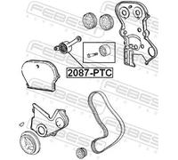 FEBEST 2087-PTC Rullo tenditore, cinghia dentata