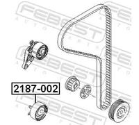Rullo tenditore cinghia distribuzione 2187-002 FEBEST per FORD VOLVO