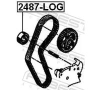 Rullo tenditore cinghia distribuzione 2487-LOG FEBEST per RENAULT DACIA