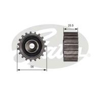 Rullo tenditore cinghia distribuzione Metallo T42000 GATES per FORD MONDEO I