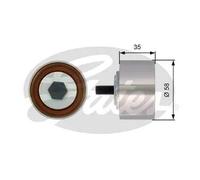 Rullo tenditore cinghia distribuzione Metallo T42121 GATES per CHRYSLER DODGE