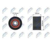 Rullo tenditore cinghia distribuzione Plastica RNK-RE-044 NTY per RENAULT OPEL