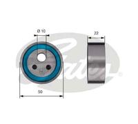 Rullo Tenditore Cinghia Dentata Gates T41154 Powergrip® per Nissan Renault