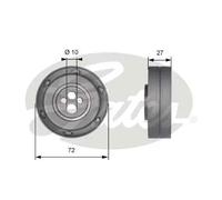 Rullo tenditore cinghia distribuzione T41216 GATES per AUDI COUPE B3 A8 D2 A6 C4