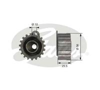 Rullo tenditore cinghia distribuzione T42073 GATES per FORD ESCORT VI Turnier