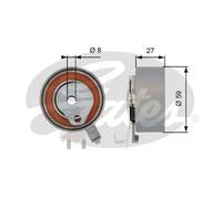 GATES T43139 Rullo tenditore, cinghia dentata