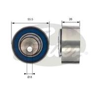 GATES T43156 Rullo tenditore cinghia dentata Puleggia tendicinghia distribuzione Rullo tenditore cinghia distribuzione Rullo tenditore distribuzione