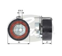 Gates Rullo tenditore PowerGrip T43171 – Cinghia dentata