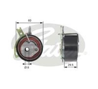 Rullo tenditore cinghia distribuzione T43186 GATES per PEUGEOT CITROËN LANCIA