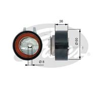 GATES T43199 Rullo tenditore, Cinghia dentata per CITROËN,JAGUAR,LAND ROVER,PEUG