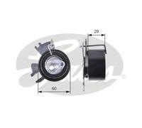 Rullo tenditore cinghia distribuzione T43231 GATES per CITROËN PEUGEOT FORD FIAT