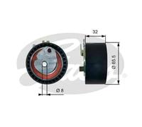 GATES T43238 Rullo tenditore, cinghia dentata