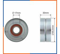NTY RNK-RE-004 Rullo tenditore, Cinghia Poly-V per MITSUBISHI,NISSAN,OPEL,RENAUL