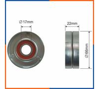 NTY Rullo tenditore, Cinghia Poly-V compatibile con FIAT OPEL VAUXHALL
