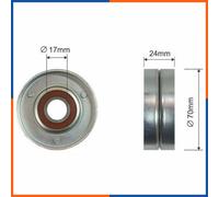 NTY Rullo tenditore, Cinghia Poly-V compatibile con AUDI SEAT SKODA VW VAG