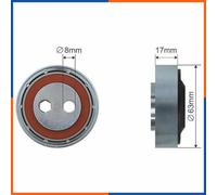 Rullo tenditore cinghia trapezoidale Metallo RNK-AU-007 NTY per AUDI VW SKODA