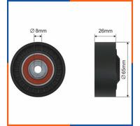 NTY Galoppino/Guidacinghia, Cinghia Poly-V compatibile con AUDI SEAT SKODA VW