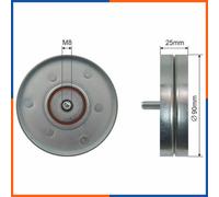 NTY RNK-VW-021 Galoppino guidacinghia, cinghia Poly-V