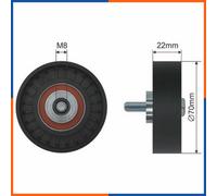 Rullo tenditore, cinghia poly-v per CITROEN | 504084453