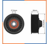 Rullo tenditore, cinghia poly-v per DACIA | 119230001R