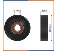 NTY Rullo tenditore, Cinghia Poly-V compatibile con MERCEDES-BENZ RNK-ME-000