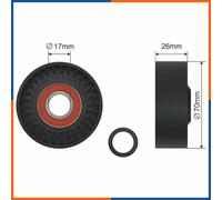 NTY RNK-VW-015 Rullo tenditore, Cinghia Poly-V per SEAT,SKODA,VW