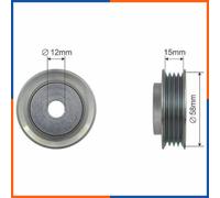 Rullo tenditore cinghia trapezoidale RNK-SU-009 NTY per SUZUKI SUBARU
