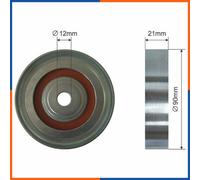 Rullo cinghia trapezoidale RNK-TY-028 NTY per TOYOTA COROLLA Compact COROLLA