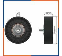 Rullo tendicinghia accessorio per VW | 074145278C, 641030, 540402