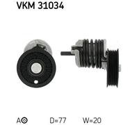 Rullo tenditore, Cinghia Poly-V SKF VKM 31034 per VW PASSAT B5 (3B2) 1.9 1997-2