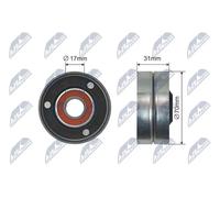 Rullo tenditore cinghia RNK-AU-040 NTY per VW AUDI