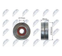 Rullo tenditore cinghia RNK-AU-049 NTY per VW SEAT SKODA AUDI