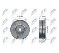 Rullo tenditore cinghia RNK-BM-039 NTY per BMW LAND ROVER OPEL ROVER
