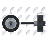 NTY RNK-VW-002 Galoppino/Guidacinghia, Cinghia trapezoidale per AUDI,SEAT,SKODA,