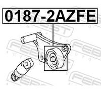 FEBEST 0187-2AZFE Rullo tenditore cinghia Poly-V