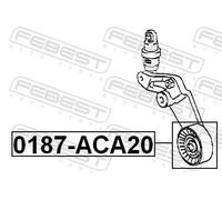 Rullo tenditore cinghia trapezoidale 0187-ACA20 FEBEST per TOYOTA COROLLA AURIS