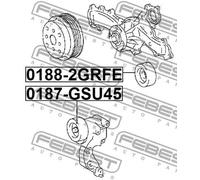 Rullo tenditore cinghia trapezoidale 0187-GSU45 FEBEST per LEXUS TOYOTA