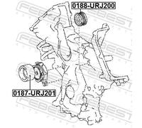 FEBEST 0187-URJ201 Rullo tenditore cinghia Poly-V