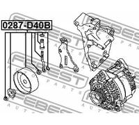 FEBEST 0287-D40B Rullo tenditore cinghia Poly-V